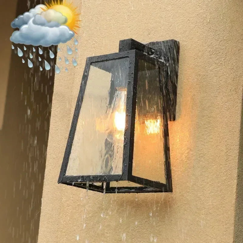 applique murale super lumineuse étanche extérieure style européen - vue 5 sur 6