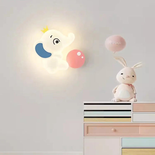 appliques murales led mignonnes en forme d'éléphant pour enfants