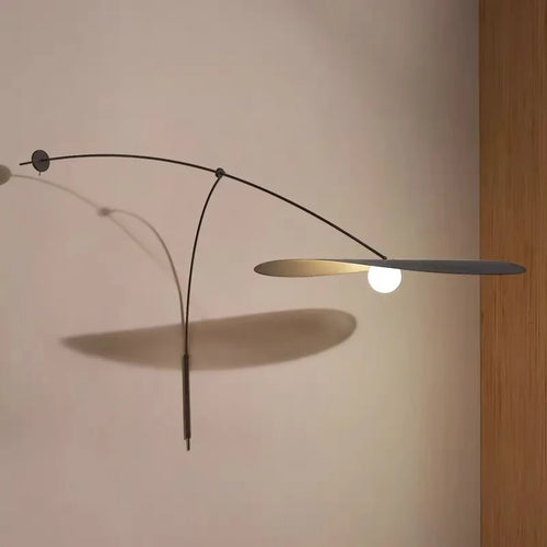 applique de lecture à bras long minimaliste rotative