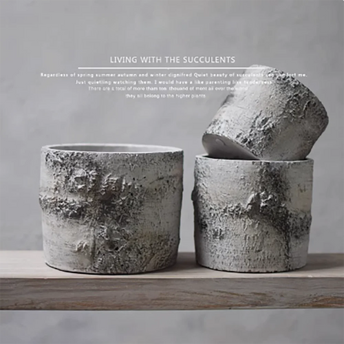 moule en silicone rétro pour pot de fleurs en ciment