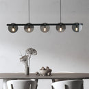 Suspension en verre noir moderne
