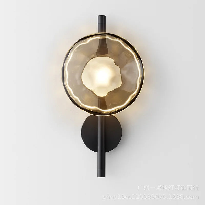 applique murale moderne en verre led minimaliste pour décoration intérieure
