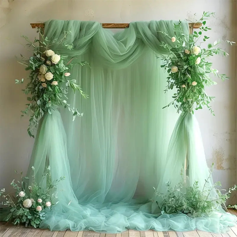 Chemin de table gaze transparente décoration mariage fête