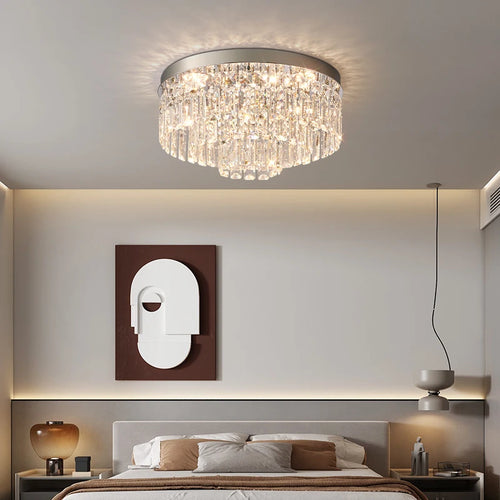 Plafonnier LED en cristal pour salon