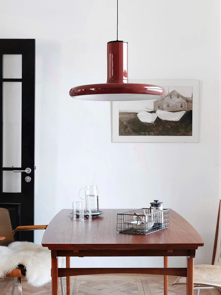 Suspension soucoupe volante rouge ovni nordique Vintage - vue 3 sur 7