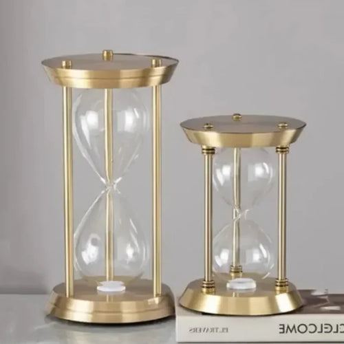 bouteille sablier en verre horloge de sable décorative artisanale