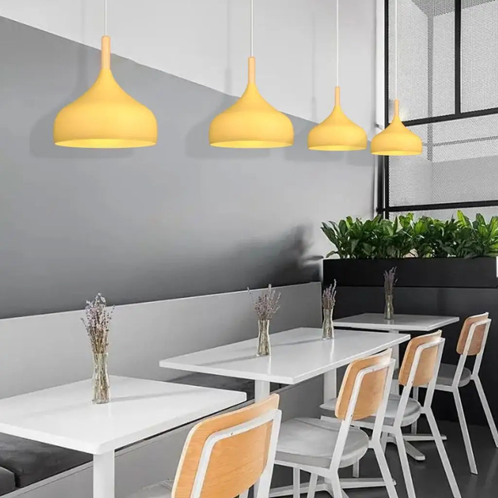 Suspension nordiques lampes de plafond multicolores modernes luminaires suspendus Bar café chambre cuisine salle à manger Restaurant - vue 7 sur 17