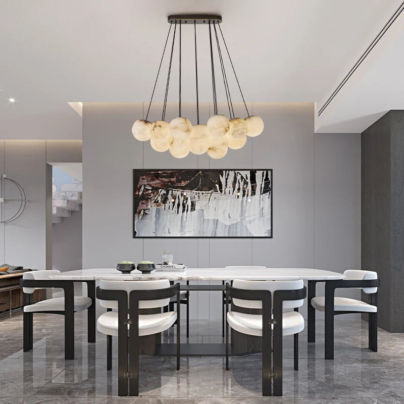 Pingpong World G9 LED Collection de marbre Lustre éclairage Lustre lampes suspendues Suspension Luminaire Lampen pour salon