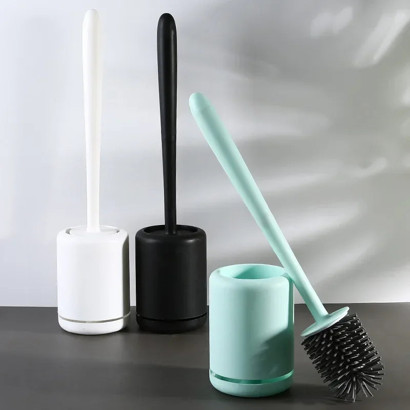 brosse de toilette murale avec support de rangement pratique - vue 4 sur 9