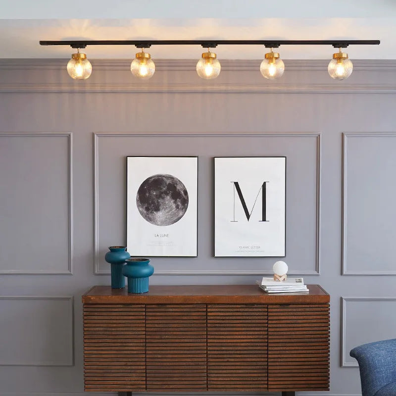 plafonnier led nordique en verre décoratif d'intérieur réglable