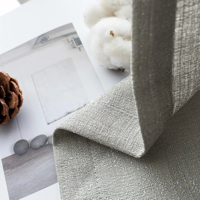 Voilage tulle imitation lin sur mesure style moderne