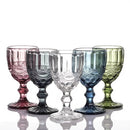 Verre à vin relief rétro épais pour fête