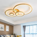 Lampe circulaire moderne en rondins pour salon