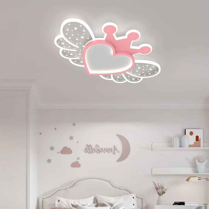 lustre led ultra lumineux moderne nordique avec décoration d'amour