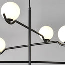lustre en verre blanc design moderne pour intérieur élégant