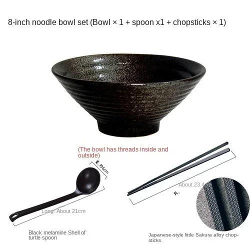 Bol ramen japonais céramique motifs traditionnels maison soupe