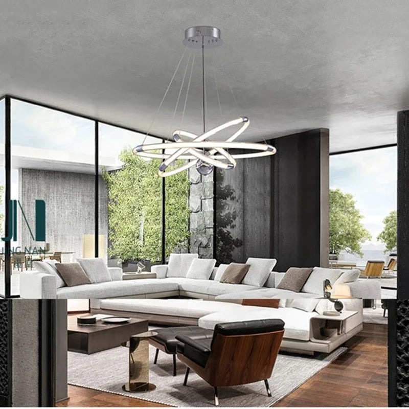 lustre à LED design avec détection de geste pour intérieur - vue 4 sur 12