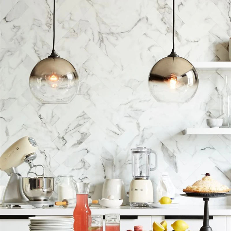 suspension modernes en verre pour décoration nordique