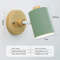 Applique murale nordique lampe de chevet avec interrupteur prise ue/UL Macaron Gu10 Lustre applique étude chambre moderne décor luminaire