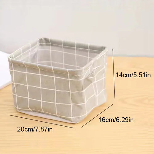 panier de rangement en lin pour bureau et jouets