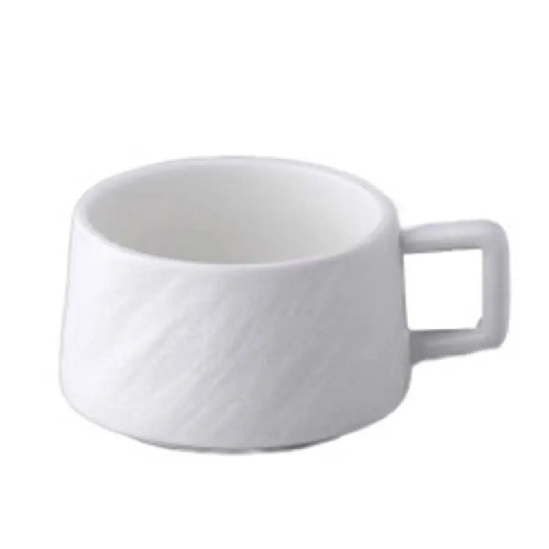 Ensemble tasse assiette ceramique style sable ergonomique