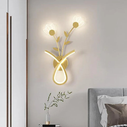 applique murale led acrylique fleur déco
