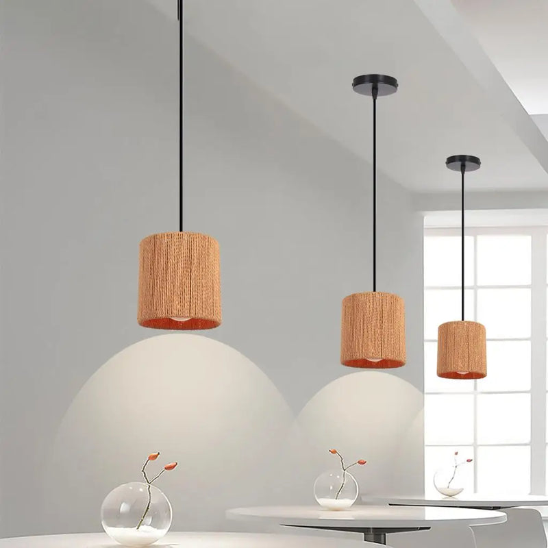 lampe suspension cage en fer rotin style industriel vintage