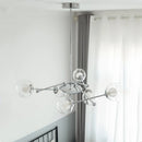 Lustre moderne en verre transparent