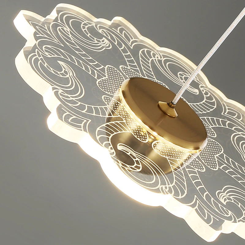 lustre moderne à led pour éclairage intérieur décoratif - vue 6 sur 26