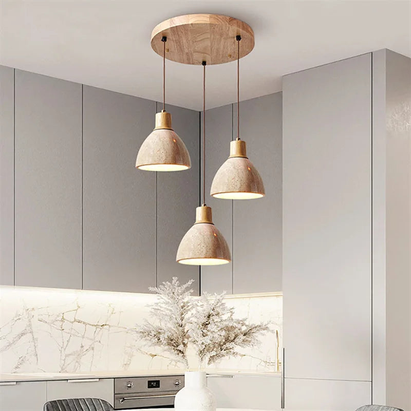 suspension en travertin style nordique rétro décoratif intérieur - vue 5 sur 18