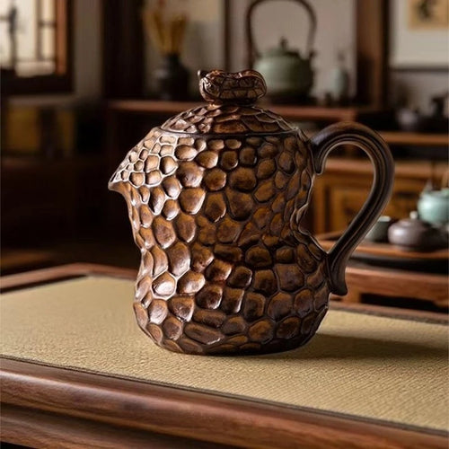 theiere ceramique nanputuo demi relief fait main artisanale