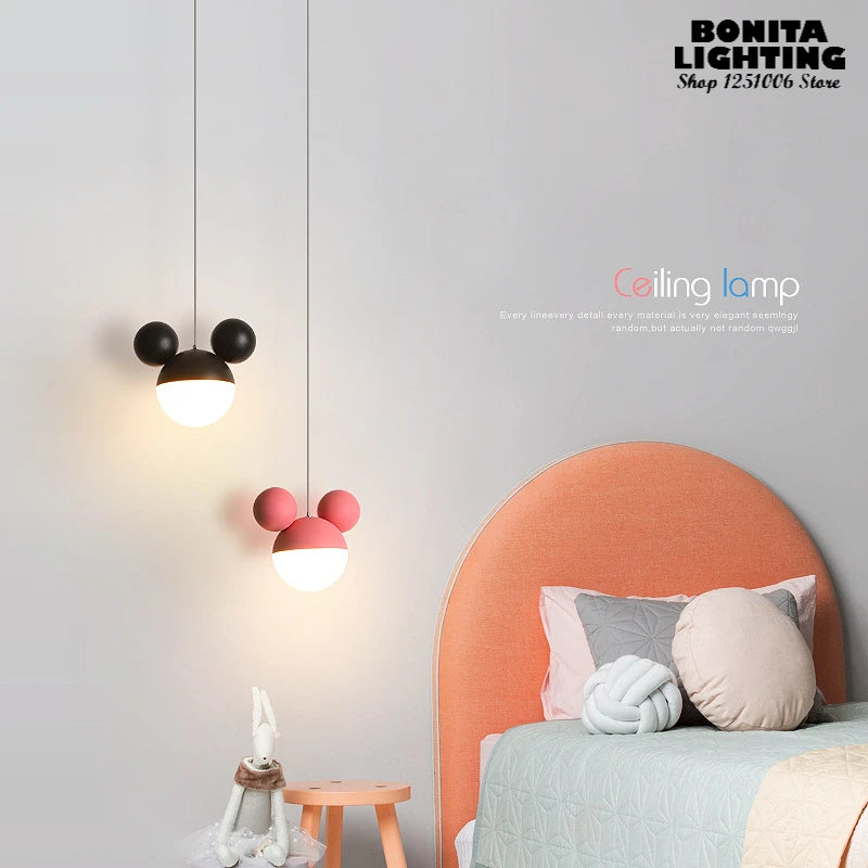suspension créative tête de souris design moderne pour enfants - vue 3 sur 7