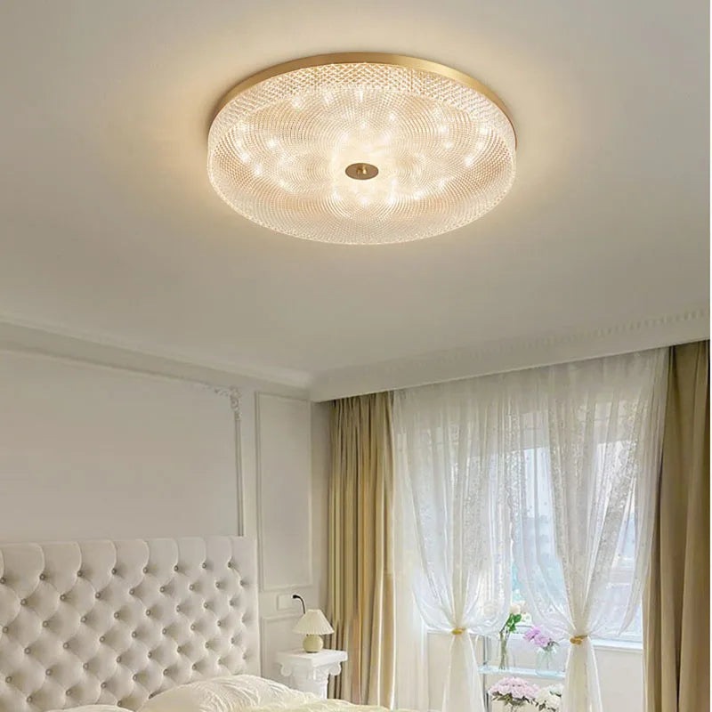 Plafonnier Led rond en acrylique de luxe