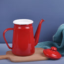 Cafetière émaillée vintage poignée 1 1l rétro cuisine