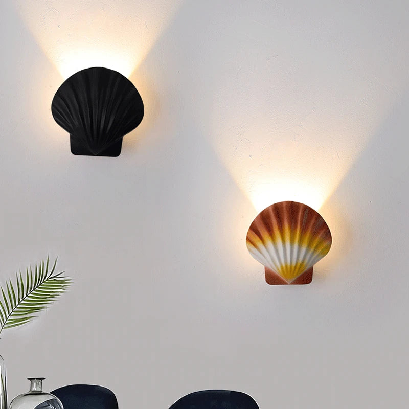 Applique murale extérieures Coquille étanche Creative Salon Chambre Applique murale extérieure LED Modélisation Allée Chambre Hôtel Éclairage