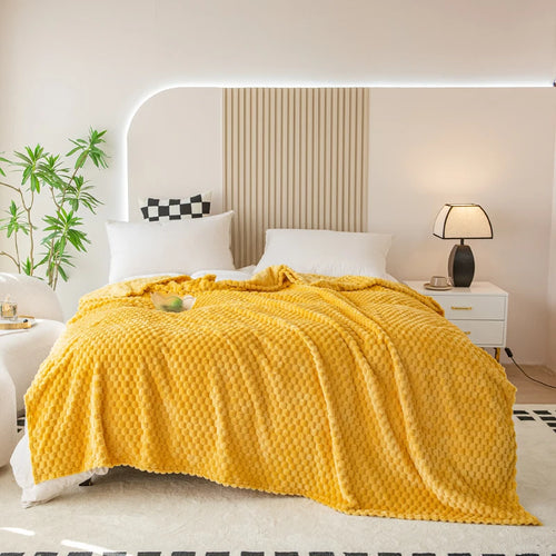 Plaid carreaux doux en velours moelleux salon chambre