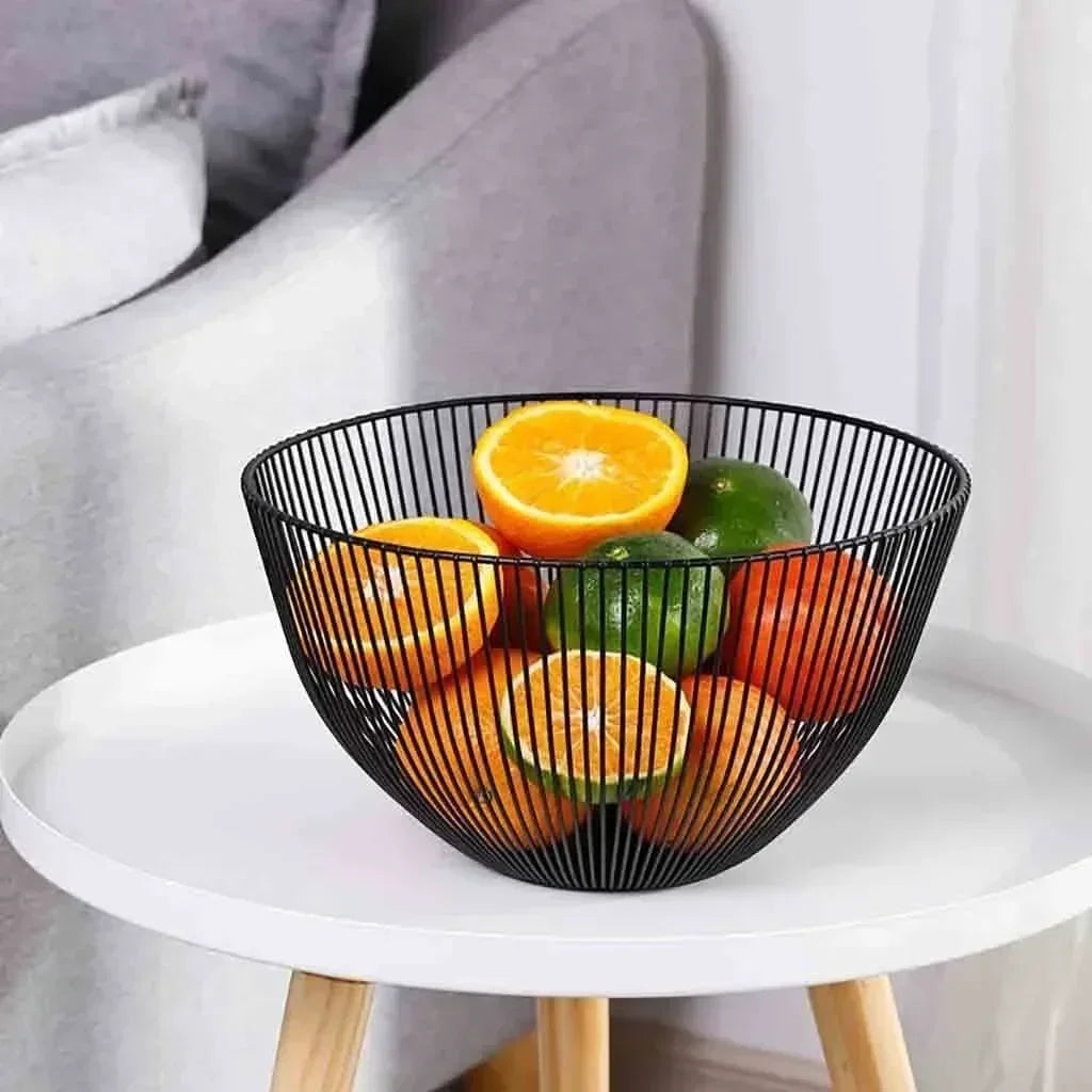 grand panier de rangement en métal pour la maison et la décoration - vue 5 sur 8