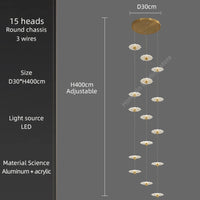 lustre moderne à led pour éclairage intérieur décoratif