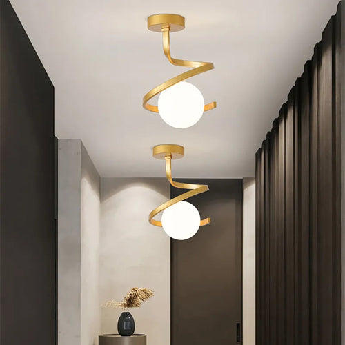 plafonnier led nordique boule verre