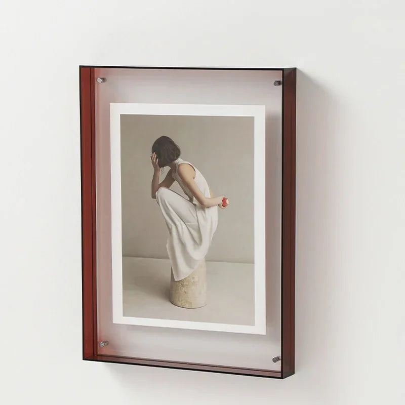 cadre photo acrylique style ins décoration murale table transparente - vue 10 sur 14