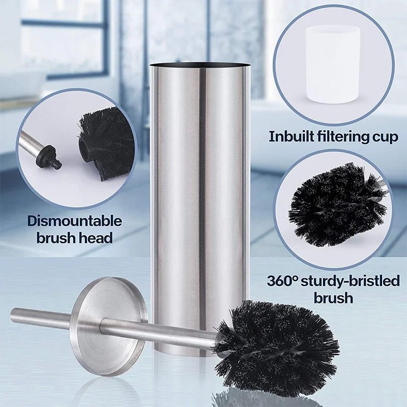 support mural pour brosse de toilette en acier inoxydable durable - vue 4 sur 17