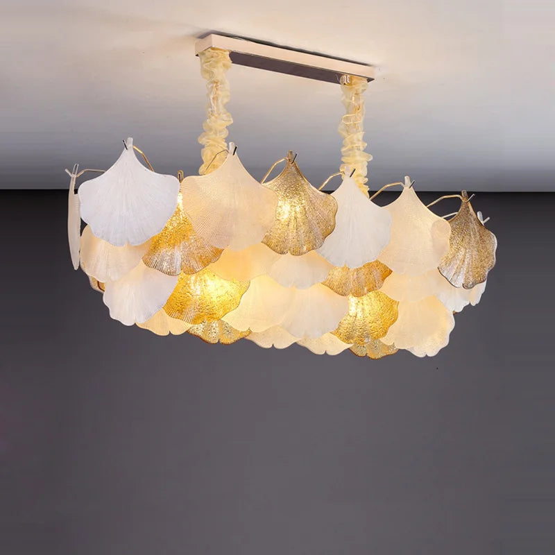 lustre suspendu led art déco ginkgo dimmable pour un éclairage élégant - vue 11 sur 14