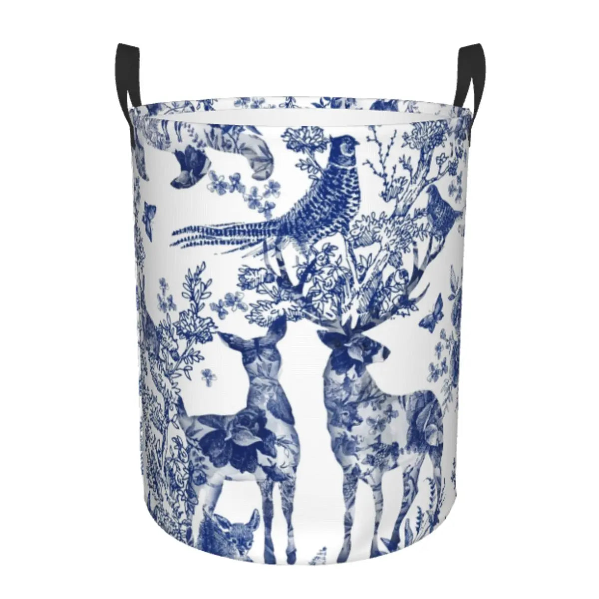 panier à linge pliable personnalisé classique en toile de jouy pour jouets - vue 27 sur 29