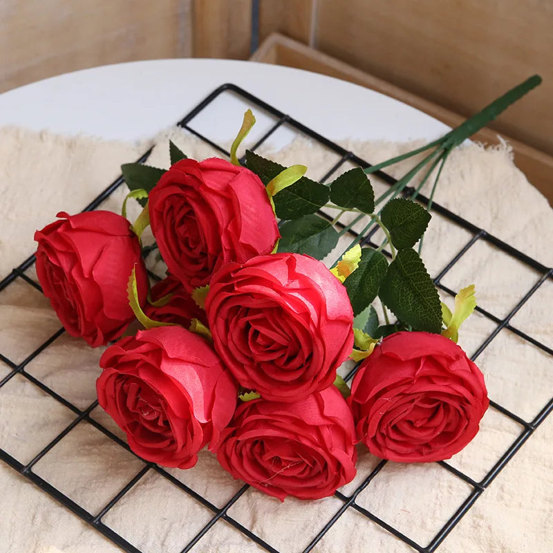 bouquets de roses artificielles pour décoration de mariage et artisanat - vue 13 sur 17