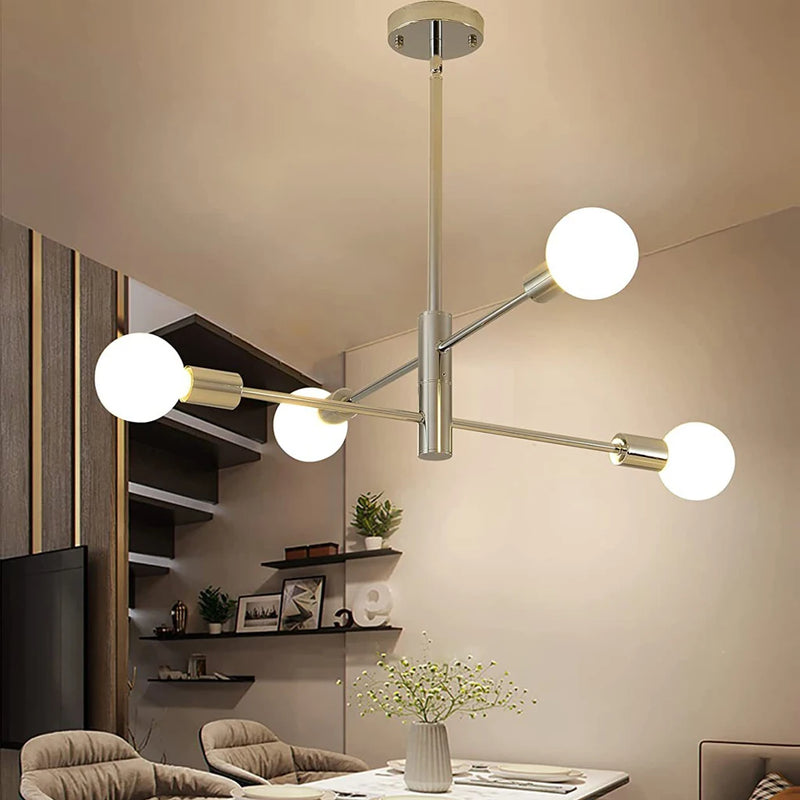 lustre moderne spoutnik lampe suspendue satellite 2/4/8 têtes décoration