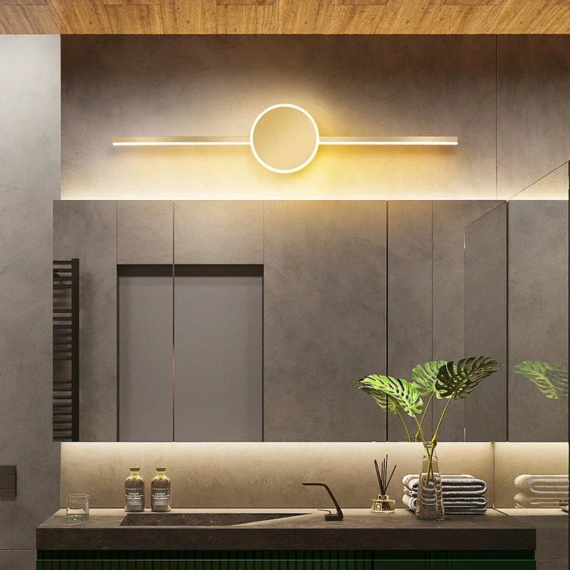 Applique murale LED moderne avec miroir décoratif - vue 3 sur 12