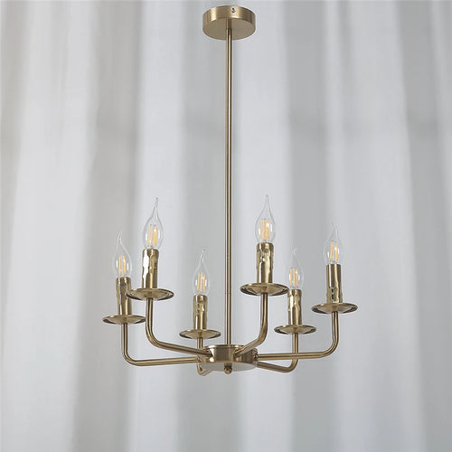lustre moderne simple en fer avec lumière créative