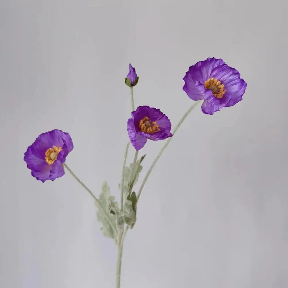 bouquet de fleurs artificielles pavot pour décoration maison jardin fête - vue 11 sur 26