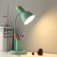 lampe de bureau créative nordique avec porte-stylo led décoratif