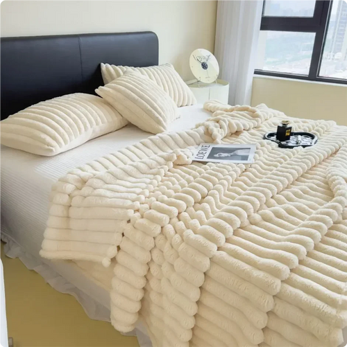 Plaid épais doux en corail pour canapé chambre